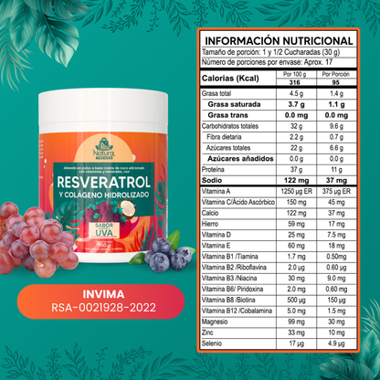 RESVERATROL Y COLAGENO HIDROLIZADO